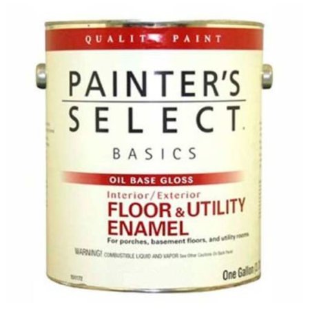GENERAL PAINT Painter's Select Basics Floor & Utility Enamel, Gloss Finish, Black, Gallon - 151305